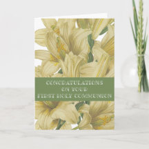 Felicitaciones por tu primera tarjeta de la Santa