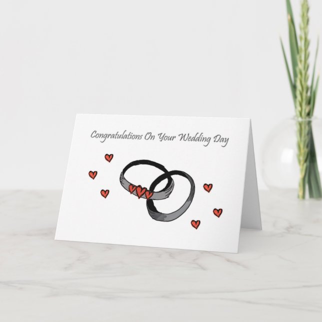 Felicitaciones Por Tu Tarjeta De Día De Boda (Anverso)