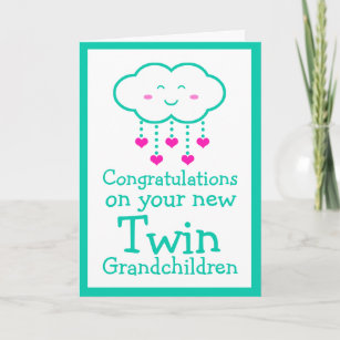 Felicitaciones por tu tarjeta de dos nietos gemelo