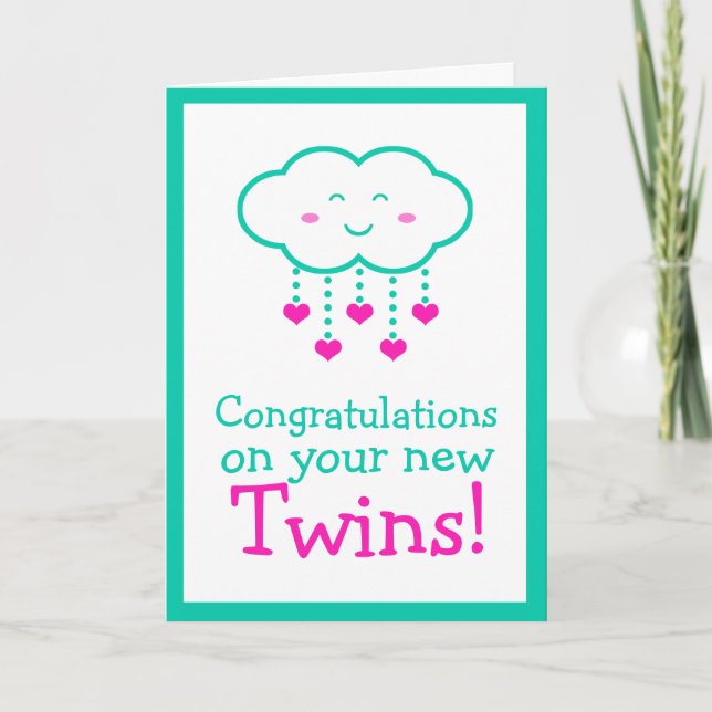 Felicitaciones por tu tarjeta de felicitación Twin (Anverso)
