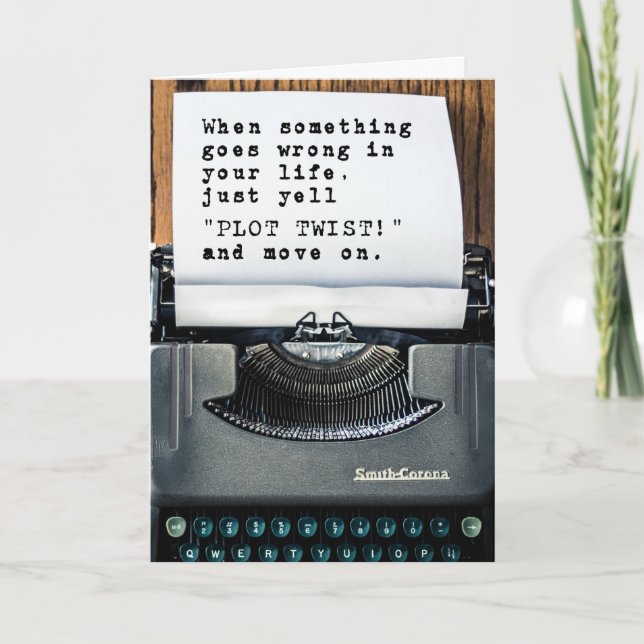 Felicitaciones por tu tarjeta de "giro de la trama (Anverso)