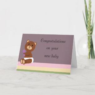 Felicitaciones por tu tarjeta de recién nacido