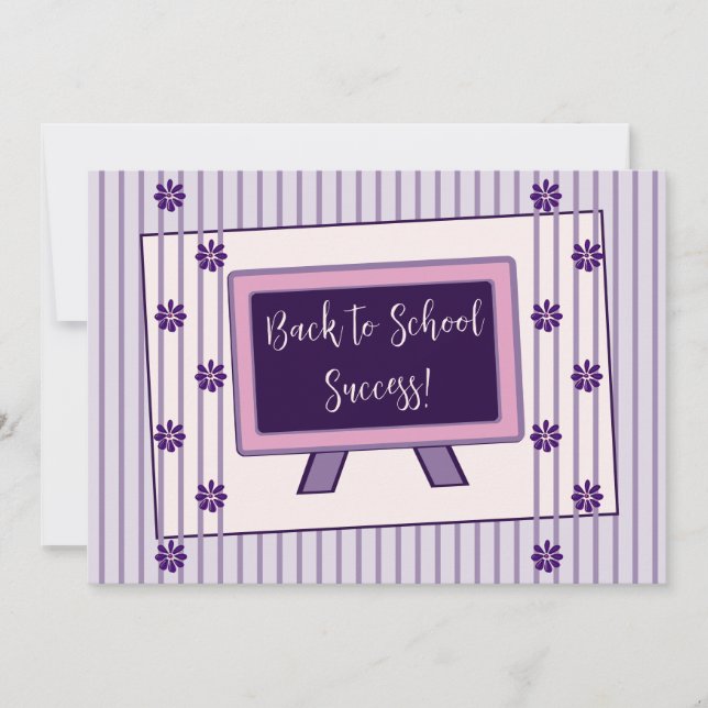 Felicitaciones por volver a la tarjeta plana escol (Anverso)