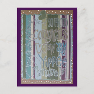 Felicitaciones Purple   Blue Beach Song™ Tarjeta P