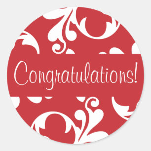 Felicitaciones Sello para sobres Flourish Leaf