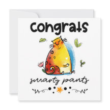 Felicitaciones Smarty Pants Funny Cat Personalizad