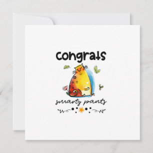 Felicitaciones Smarty Pants Funny Cat Personalizad