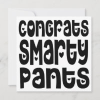 Felicitaciones Smarty Pants Text Hearts Grad Exam