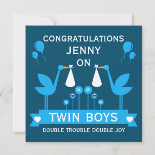 Felicitaciones Stalk Delivery Twin Boy
