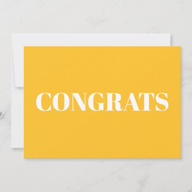 Felicitaciones, tarjeta blanca dorada (Anverso)