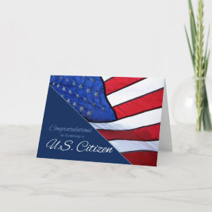 Felicitaciones tarjeta de bandera de EEUU para la 