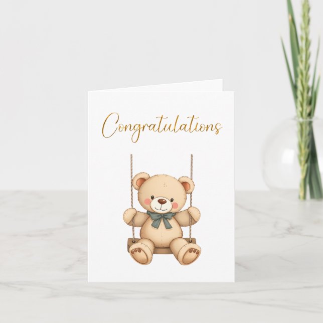 Felicitaciones tarjeta de bebé (Anverso)