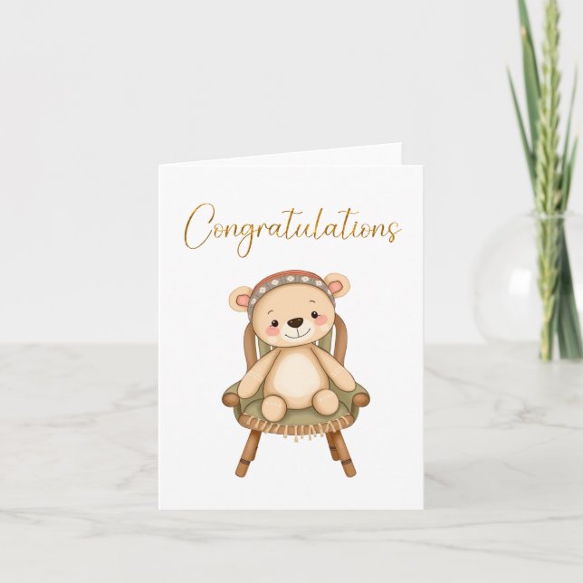 Felicitaciones tarjeta de bebé (Anverso)