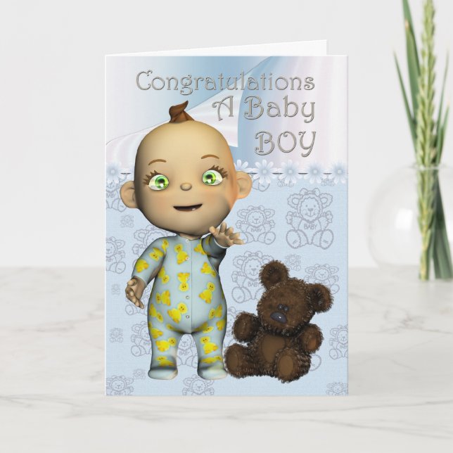 Felicitaciones Tarjeta de bebé con personalizado (Anverso)