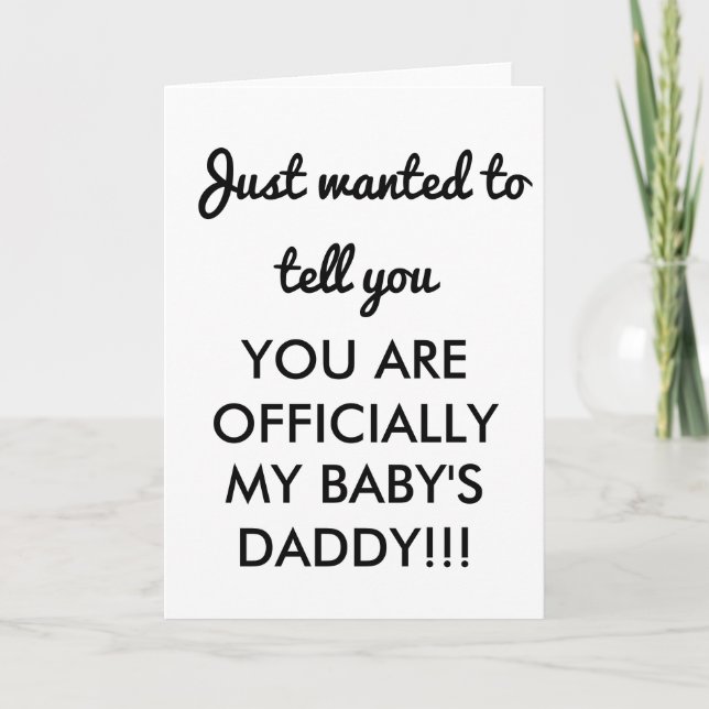 FELICITACIONES TARJETA DE BEBÉ DADDY NUEVA TARJETA (Anverso)