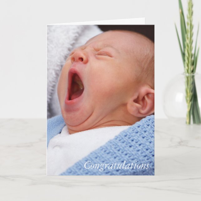 Felicitaciones tarjeta de bebé/hijo (Anverso)