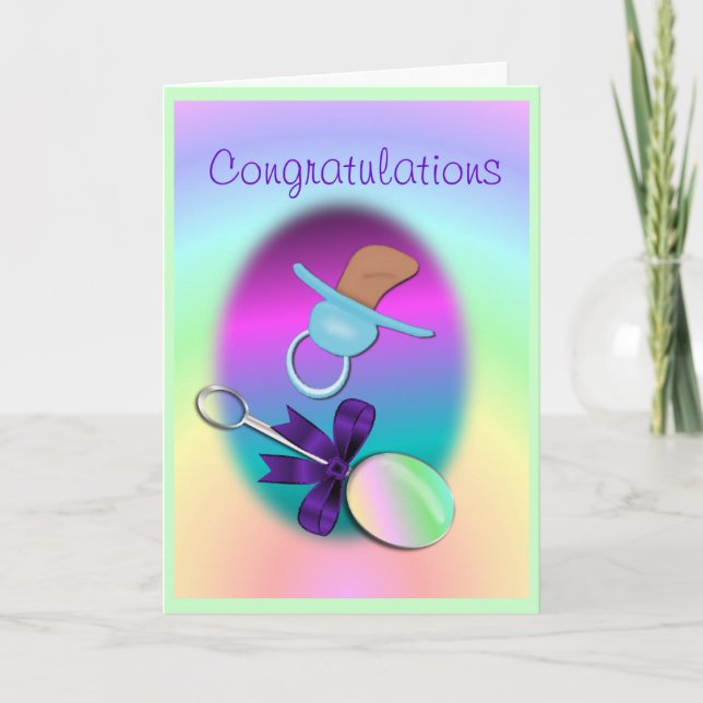 Felicitaciones tarjeta de bebé - personalizar (Anverso)