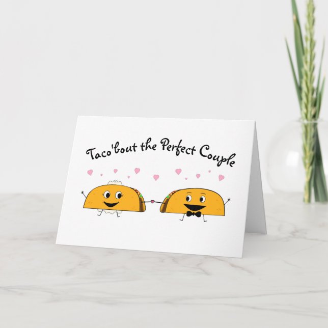 Felicitaciones Tarjeta de Boda de Taco (Anverso)