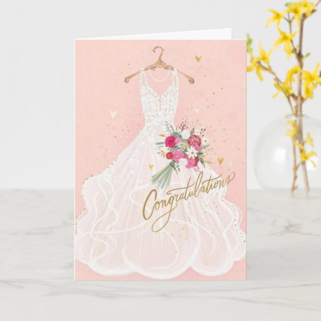 Felicitaciones Tarjeta de Despedida de Soltera (flor amarilla)