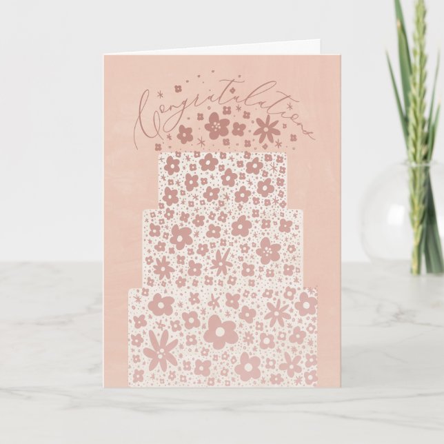 Felicitaciones Tarjeta de felicitación Floral Boda (Anverso)