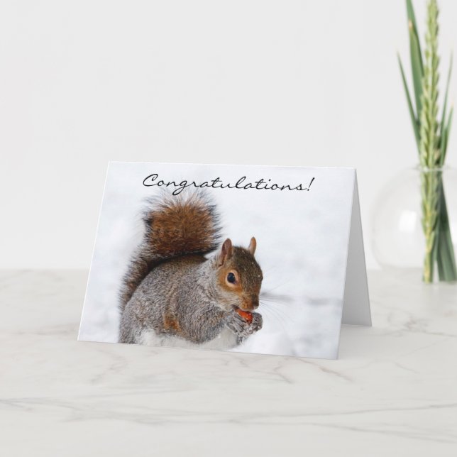 Felicitaciones tarjeta de felicitación Squirrel (Anverso)