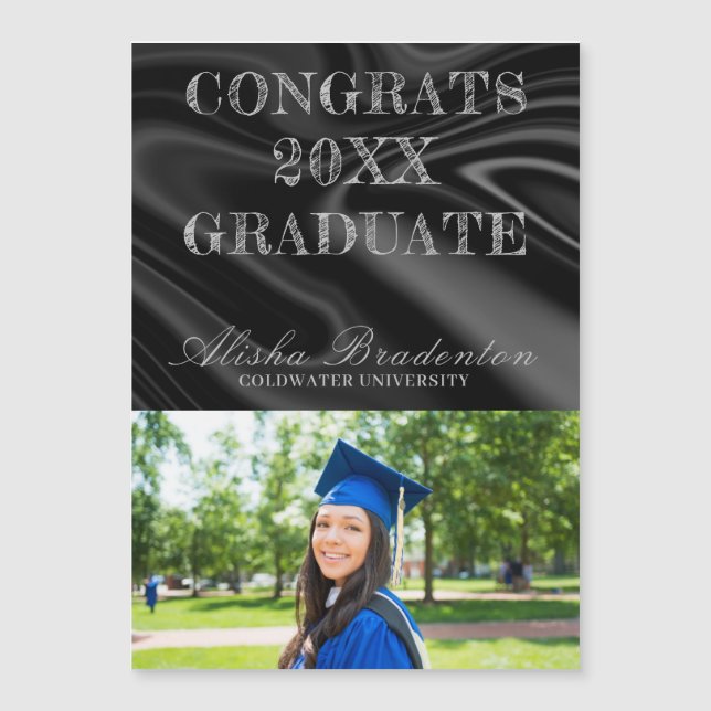 Felicitaciones Tarjeta de graduación magnética del (Anverso)