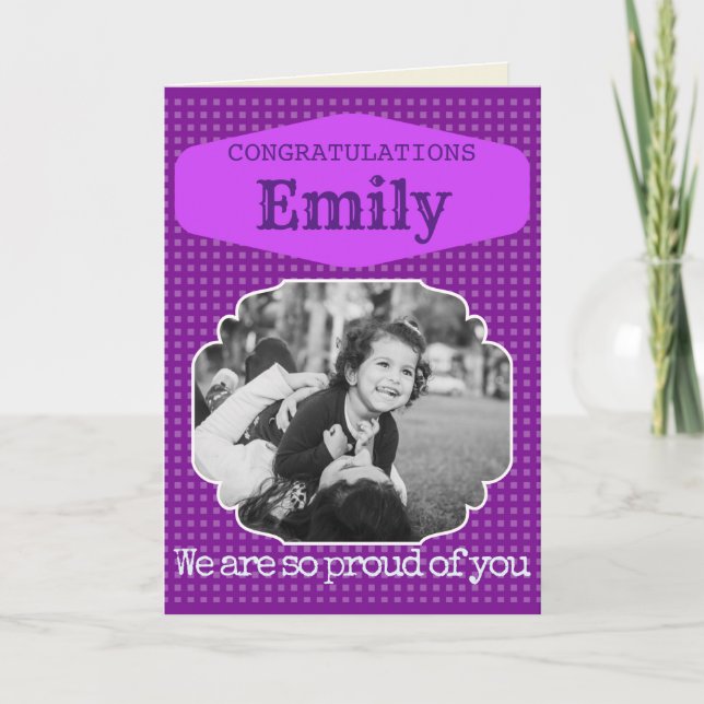 Felicitaciones Tarjeta de graduación personalizada (Anverso)