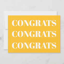 Felicitaciones tarjeta moderna blanca dorada amari