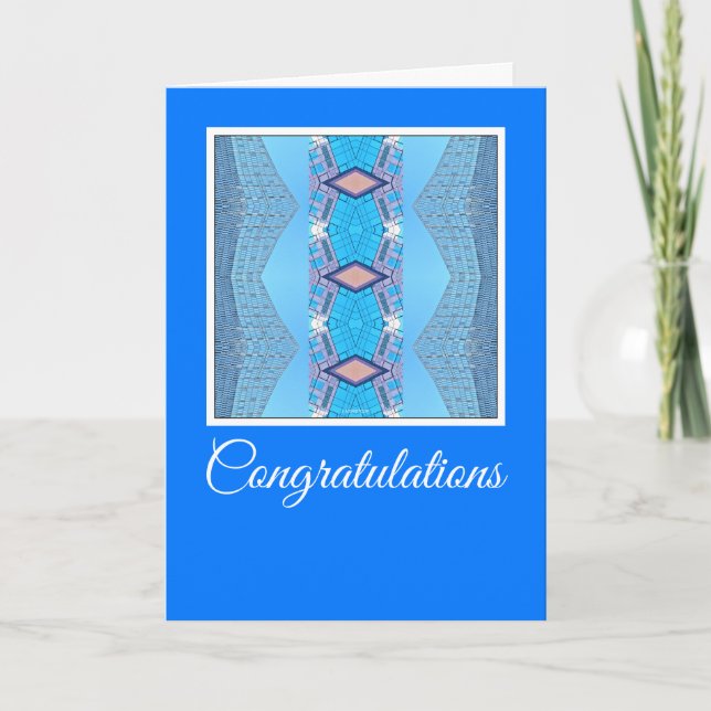 Felicitaciones tarjeta plegada moderna de Jo Image (Anverso)