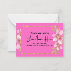 Felicitaciones, tarjetas de ducha de bebé.