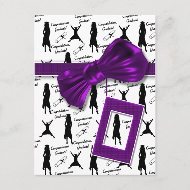 Felicitaciones, tarjetas de graduación para mujere (Anverso)