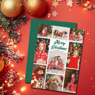 Feliciz Navidad Colaje de Fotos Verde Intenso 2025