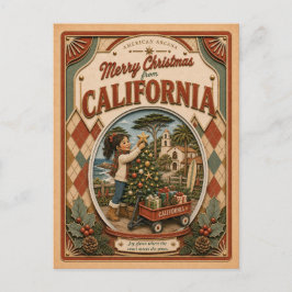 Feliciz Navidad desde California Vintage Globo de 
