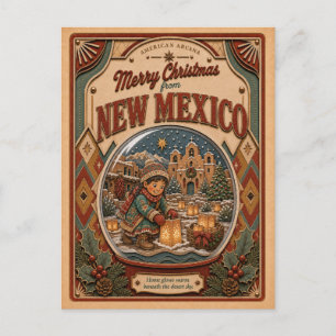Feliciz Navidad desde Nuevo México Globo de Nieve 