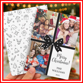 Feliciz Navidad Elegante Lazo Regalo Fotografía Co