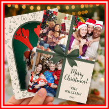 Feliciz Navidad Elegante Lazo Regalo Fotografía Co