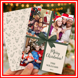 Feliciz Navidad Elegante Lazo Regalo Fotografía Co