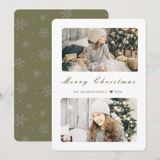 Feliciz Navidad Moderno 2 Fotos (Anverso / Reverso)