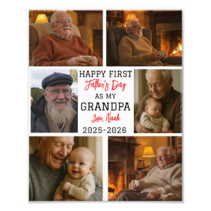 Feliciz primer día del abuelo collage de fotos