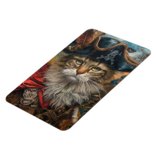 Feline Buccaneer - Imán fotográfico flexible