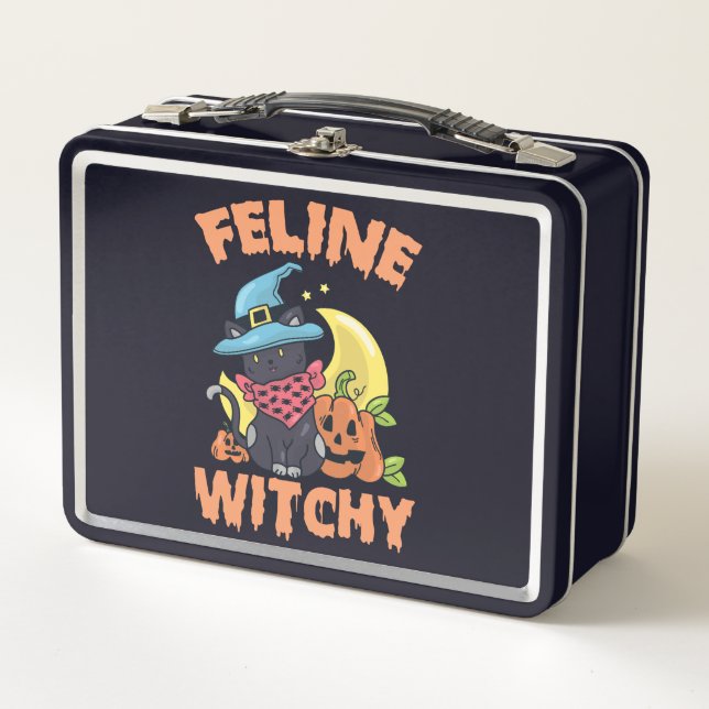 Feline Witchy Funny Spooky Halloween Cat Kitten (Anverso)