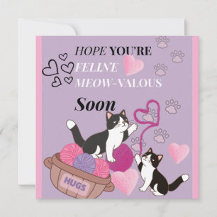 "FELINO MeOw-Valioso Plano Tarjeta de recuperación