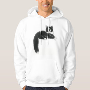 Felix la sudadera con capucha negra y blanca del