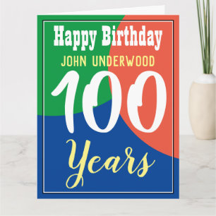 Feliz 100.ª tarjeta de cumpleaños