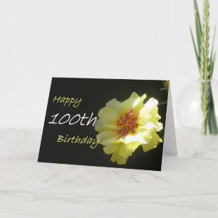 Feliz 100.ª tarjeta de felicitación por cumpleaños