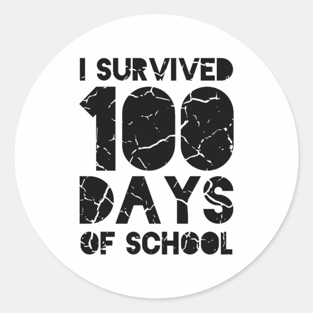 feliz 100 días de pegatinas escolares (Anverso)