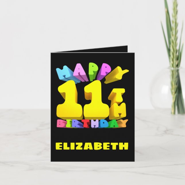 Feliz 11.ª tarjeta de cumpleaños (Anverso)