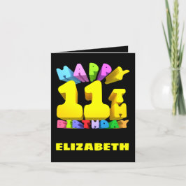Feliz 11.ª tarjeta de cumpleaños