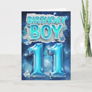 Feliz 11.ª tarjeta de cumpleaños