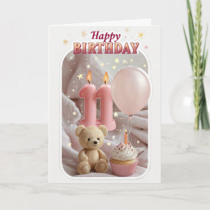 Feliz 11.ª tarjeta de cumpleaños